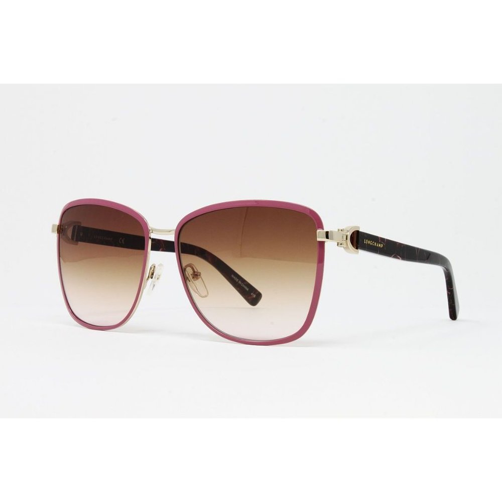 Longchamp Sunglasses Women's Square LO103S Color 716 Gold Rose Size 58mm